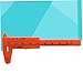 Veemoon Mini Plastic Vernier Caliper Orange Sliding Gauge with Dual Internal External Measurement for Jewelry Beads Buttons and Industrial Use