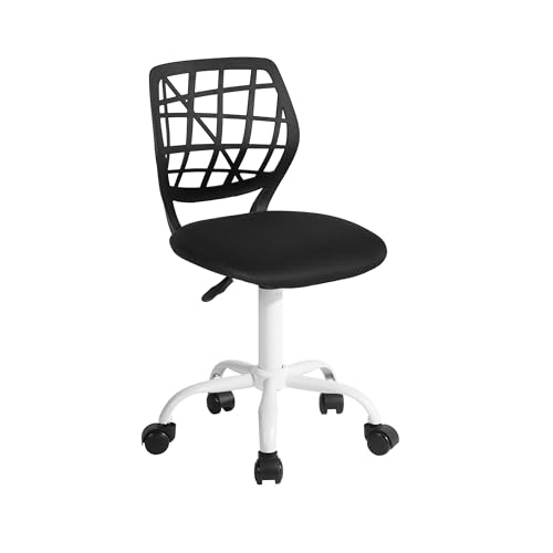 FurnitureR Sillas giratorias de Comedor, 1 Silla de Cocina, Silla Acolchada, Silla giratoria, cómoda Silla con Ruedas, Respaldo, Silla sin Brazos para Comedor, salón, Color Negro