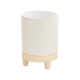 Delray Footed Ceramic Pot for Plant (92092) White Ceramic Pot l Modern Pot Decor for Home or Office l Indoor and Outdoor Planter for Any Event Decorations (3.75'x 5.25')