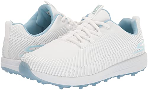 Miniatura 7 de Skechers Max Shoe, Zapatos De Golf Mujer, Blanco Azul Swing, 36 Eu