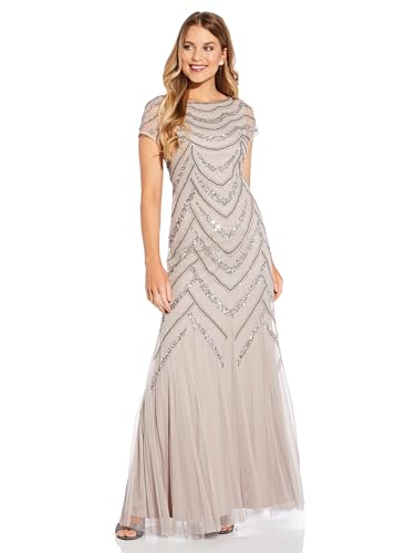 Image of Adrianna Papell Beaded Covered Gown