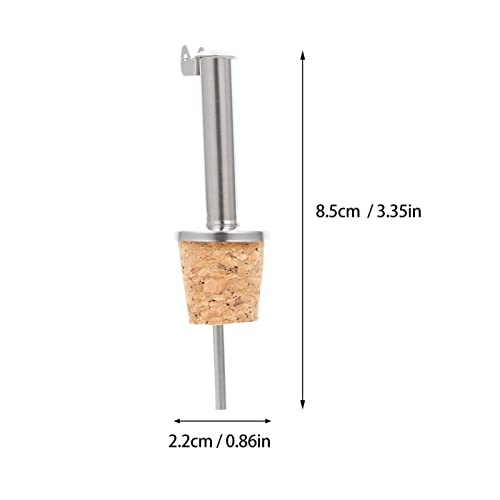 Doitool 6Pcs Wine Cork Pourer Spout Stainless Steel Wine Pourers Liquor Dispenser With Cap Oil Pouring Spout Wine Bottle Corks For Wine Olive Oil Vinegar Bottles Liquor Bottle Pourers #TOP5