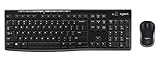 Logitech MK270 Kabelloses Set mit Tastatur und Maus für Windows, Englishes QWERTY-Layout - Schwarz