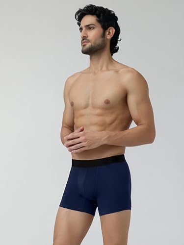 Image of Anti Bacterial Micromodal Solid Underwear for Men Combo Airsoft Trunk Breathable Inner for Men Sweatproof Underwear Imported Nylon Fabric Multi Pack of 2
