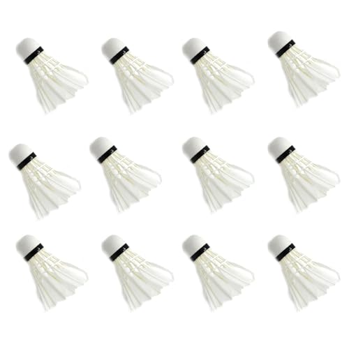 Kangnice 12Pcs Badminton Shuttlecocks Professional Duck Hair Badminton Shuttlecocks for Indoor Outdoor Recreational Game Play