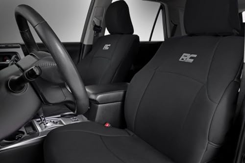 Rough Country Neoprene Front Seat Covers for Toyota 4Runner (2011-2024) - Waterproof & UV Resistant Foam Padded Front & Rear Seat Cover Set