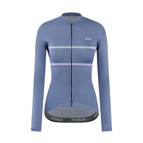 UKE Maillot de ciclismo para mujer, primavera, verano, carretera, ciclismo, manga corta, alta elasticidad, transpirabilidad, comodidad, 09Púrpura, Large