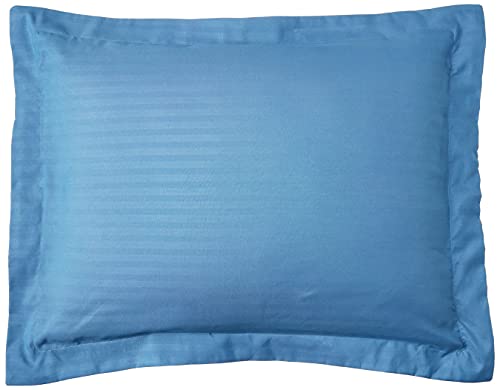 Image of Sweet Home Collection 8 Piece Comforter Set Bag with Dobby Stripe Design, Bed Sheets, 2 Pillowcases, 2 Shams Down Alternative All Season Warmth, Queen, Denim
