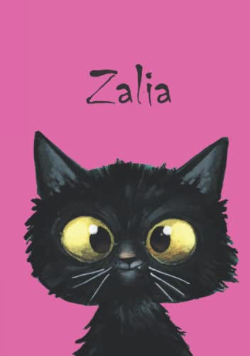 Zalia: Katzen-Malbuch / Notizbuch / Tagebuch - DIN A5 - blanko
