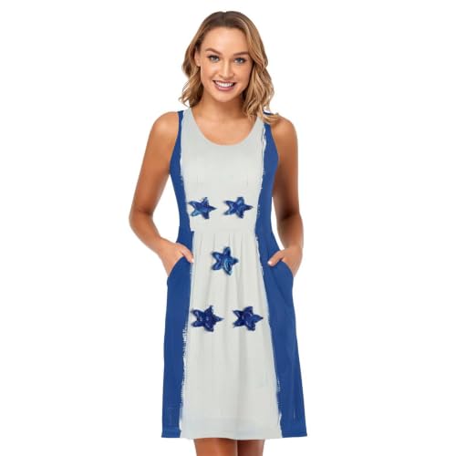 Robe d'été confortable avec poches style Honduras sans manches - 3
