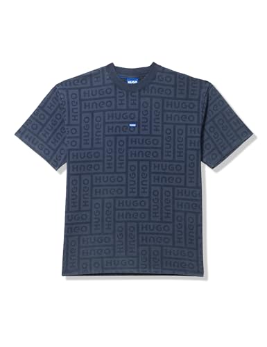 T-shirt HUGO de marque en coton avec logo allover imprimé pour homme