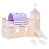 Cooles Jugendbett 90x200 Weiß bzw. Etagenbett 90 x 200 für Jungen und Mädchen mit viel Platz (Nischenhöhe 75,5 cm) zum Schlafen, Lernen und Spielen