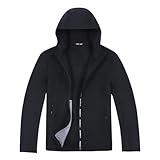 SUKUTU Chaqueta impermeable para hombre para actividades al aire libre abrigo polar chaqueta cálida transpirable y cortavientos para viajar y hacer senderismo