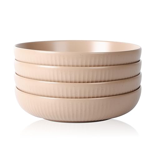 Image of Stone Lain Logan Stoneware Pasta Bowl Set of 4, Beige
