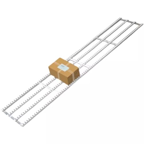 Light-Du Unpowered Roller Conveyor System Splicable ABS Plastic Slides 30/40/50cm Scatola di Trasporto Efficiente Scarico Argento h Ideale per Magazzino e Logistica