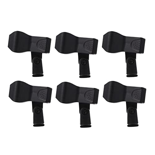 CONGARTENO 6Pcs Mic Clip Holder Durable Microphone Clamp for Ktv Stage Performances Concerts Plays Fit for Microphones Practical Reliable Mic Clips