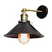 Produktbild Vintage Wandleuchten Industrial Wandlampe E27 Innen Wandleuchte Retro Wandbeleuchtung LED Lampen für Schlafzimmer Wohnzimmer Café Loft Bar Durchmesser 22cm Schwarz