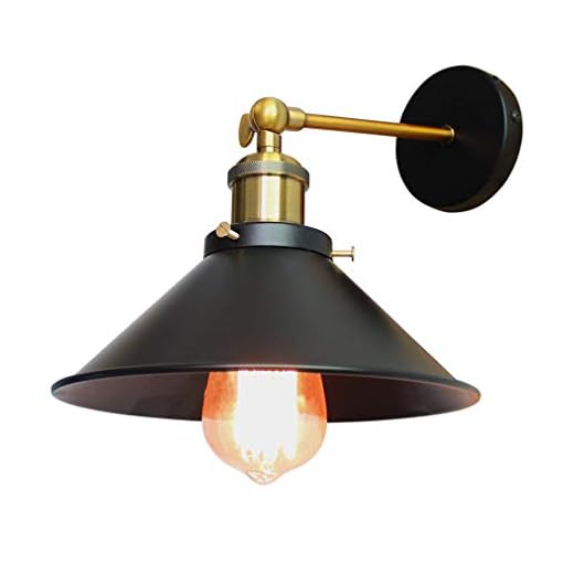 Retro Apliques de Pared Lámpara, Vintage Lámpara de Pared, Industrial Apliques Diseño de Metal Ajustable E27 Socket Retro Casa Decor Iluminación