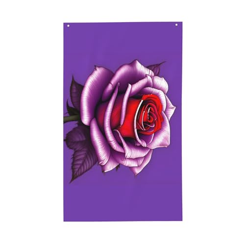 Drapeau rose fuchsia. Drapeau décoratif d'extérieur 0,9 x 1,5 m, bannière verticale en polyester