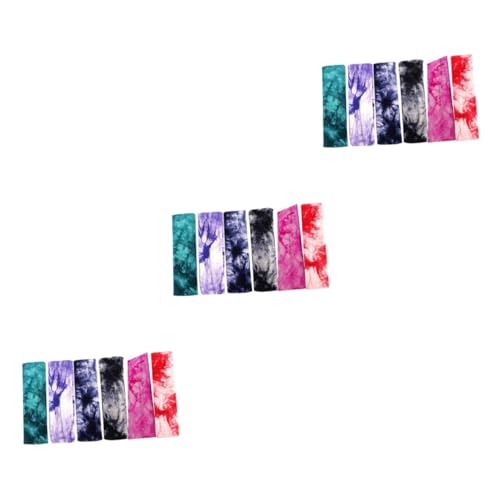 Bandeaux élastiques absorbants x18 pour cheveux : lot tie dye multicolore sport et yoga
