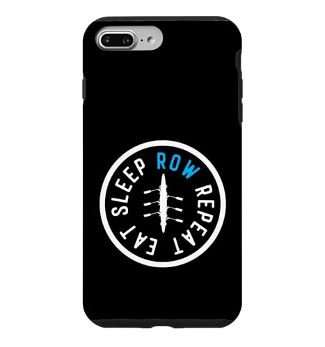 Eat Sleep Row Repeat �}�b�`���O �N���[ �`�[�� ���[�C���O �{�[�g �I�[�� �X�}�z�P�[�X iPhone 7 Plus/8 Plus �p