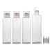 5 oz Clear Plastic Empty Bottles Travel Bottle Container with Flip Cap BPA -free Sample Tube Jars for Cosmetic Bath Shower Gel Lotion Liquid Shampoo - Set of 4