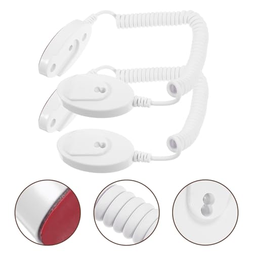 Soporte para control remoto fácil de usar con cable antipérdida duradero de plástico blanco 3