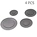 TWZKXC 4 Pcs Gas Stove Burner Cap Set, Metal Cooker Hat Replacement Kit, Compatible With SABAF Stoves, Oven Burner Cover, (Black Flat 3.93