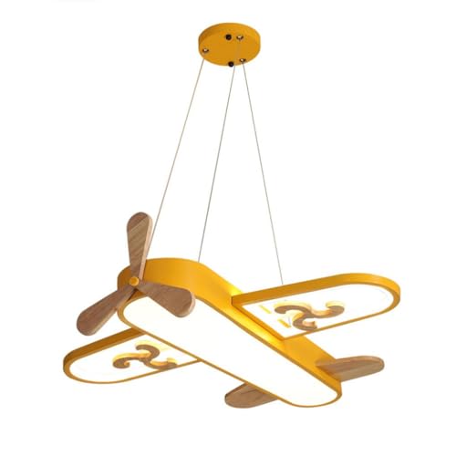 WJLL Plafonnier LED chambre d'enfant lustre 32W dimmable avec télécommande lumière avion lampe suspension garçons filles chambre éclairage Lumières...