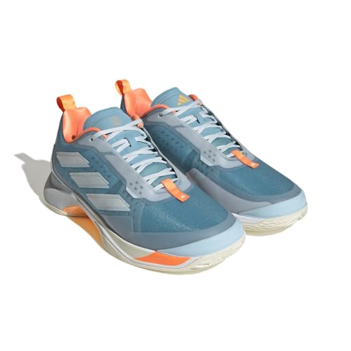 Adidas Tennis Shoe Avacourt, Preloved Blue/FTWR White/Screaming Orange, HQ8403, 41 1/3 EU