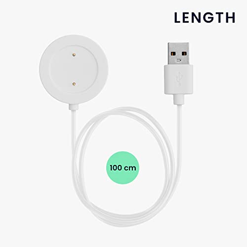 kwmobile Kabel USB do ładowania kompatybilny z Xiaomi Mi Watch Color Sport / S1 Active Cable - przewód do ładowania smartwatcha - biały
