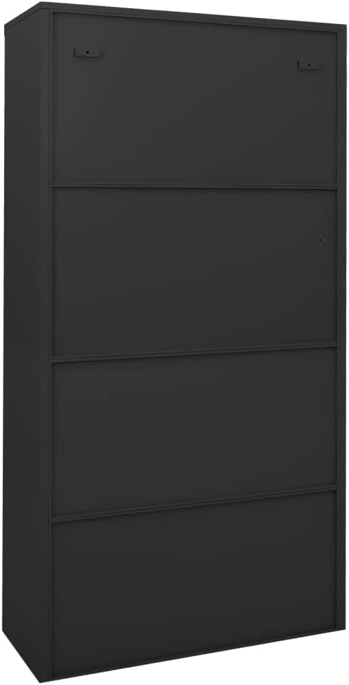 Office Cabinet with Sliding Door Anthracite,Decorative Furniture,File Cabinet,Portable Wardrobe,Indoor Storage Unit,Multi-Function Cabinet,for Living Rooms,Entrances,Office,35.4"x15.7"x70.9" Steel