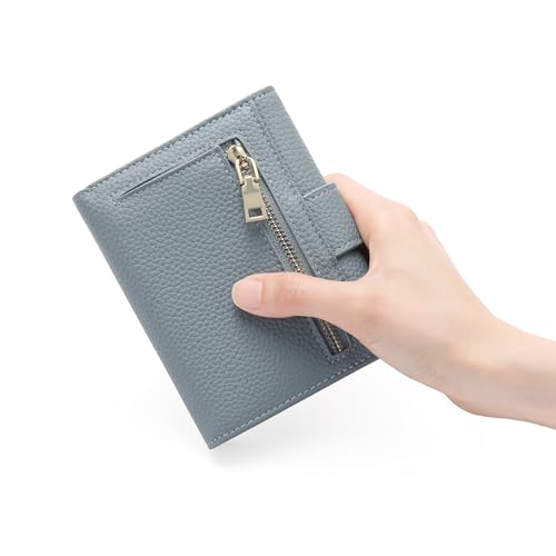 GOIACII Geldbörse Damen Klein und im Kurzformat Portemonnaie Damen 16 Kartenfäche und 2 ID Fenster mit Zipper Münzfach Druckknopf Brieftasche für Frauen – Bild 6