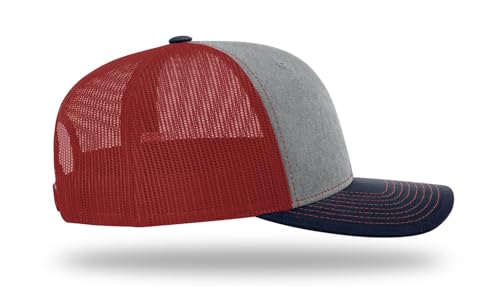 Image of Richardson 112 Trucker Hat - Premium Adjustable Snapback Hat - Structured Six Panel Richardson Blank Caps