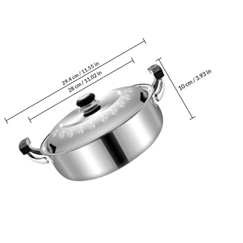 Marmite fondue chinoise double compartiment en acier inoxydable facile à nettoyer