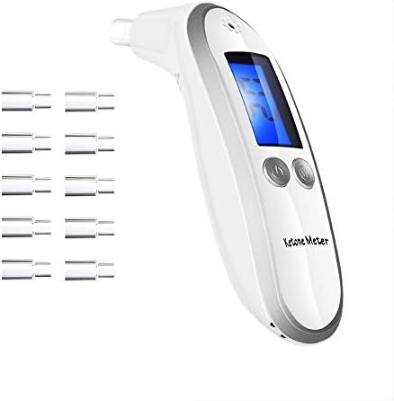 Ketonsis Breath Analyzer, Metron Breath Ketone Meter for Testing ketosis with 10 Mouthpieces