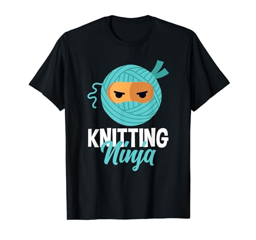 Tejer Ninja Funny Knitter Knitting Camiseta