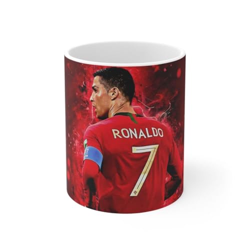 Image of CRAFT MANIACS Ronaldo Best Poster Mug 330 ML Designer Tea /Coffee Mug for Lovers of Football | Microwave & Dishwasher Safe