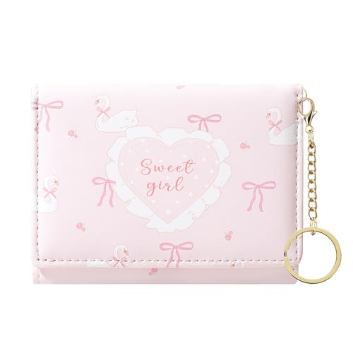 Image of Sunwel Fashion Cute Coquette Bow Wallet with Key-chain for Women Girls