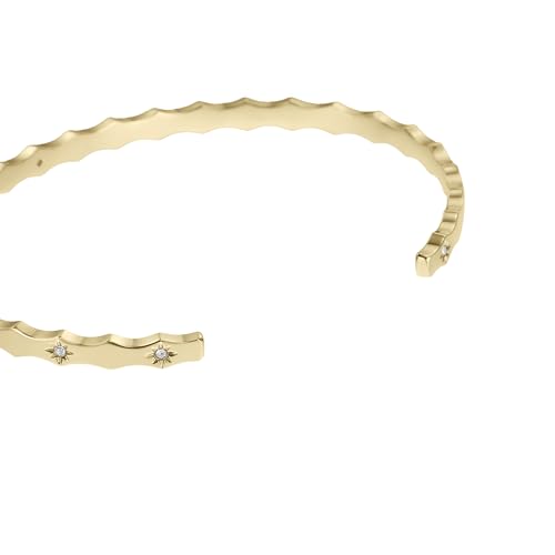 Fossil JF04379710 Women'S Sutton Stainless Steel & Glass Cuff Bracelet thumb #2
