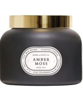 Home&Body Company Scented Candles 12 OZ Fragranced Candle, Soy Blend Wax, Infused with Essential Oils, Home Fragrances, Aromatherapy Home Scented