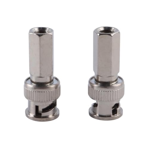 Qury 2 conectores BNC hexagonales, RG59, conector de videovigilancia para cámara Q9, DVI DAB CB, antena de radio coaxial