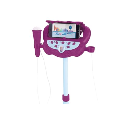 Lexibook, Frozen, Altoparlante Luminoso Con Supporto Per Bambini, Gioco Musicale, Altezza Regolabile, Effetti Luminosi, 2 Microfoni Inclusi, Presa MP3, Presa Per Cavo Aux-In, Viola/Blu, S160FZ - 4