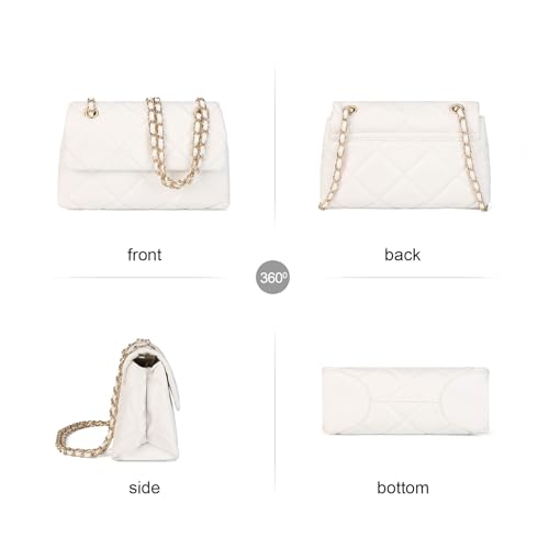 Image of Gladdon Quilted Crossbody Purses for Women Small Ladies Shoulder Bags with Chain Trendy Clutch Purse Cute Designer Bag