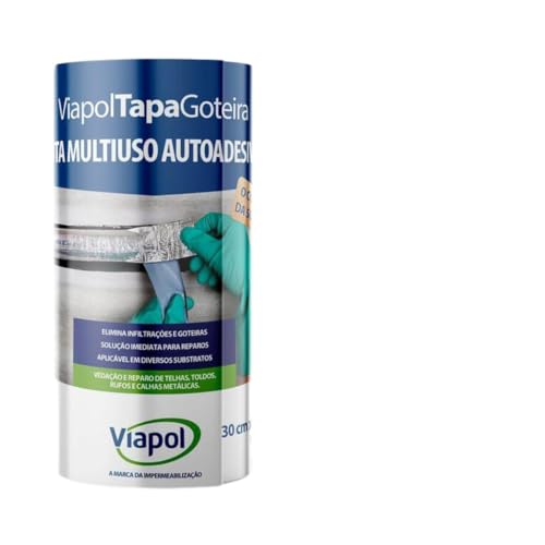 Fita Adesiva Multiuso Alumínio Para Vedação Tapa Goteira Viapol (30cm)