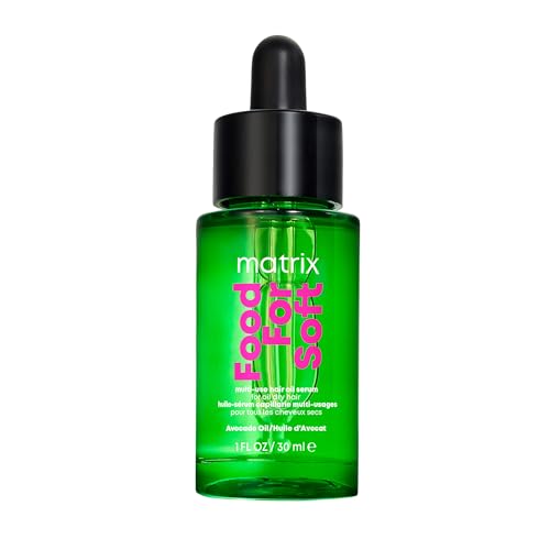 MATRIX Food For Soft Hair Serum Oil For Dry Brittle and All Hair Types - Softens Smooths and Adds Shine With Heat Protection Repairing Leave In With Avocado Oil 1 Fl Oz