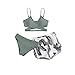 maisdgop High Waisted Bikini Sets for Women Sporty Two Piece Swimsuits Comfy Color Block Bathing Suit Sexy Sling Beachwear