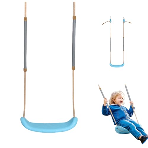 JIZIYUER Childrens Plastic Swing Seat With Safety Handle For Outdoor Indoor Kids Swing Set