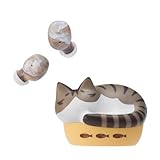 ラディウス radius HP-C28BT 完全ワイヤレスイヤホン : NEKO true wireless earphones Bluetooth対応 フルワイヤレス 左右分離型 AAC 軽量 猫 小型 小さい耳 コンパクト おしゃれ かわいい イヤホン TWS HP-C28BTT(キジシロ)