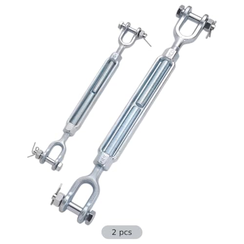 2 Pzs Tensores Quijada Quijada 3/8" x 6" Acero Galvanizado Para Cable miniatura 4
